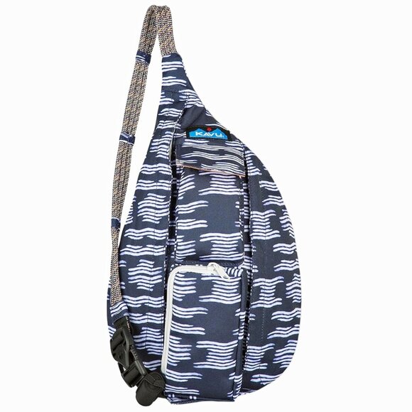 KAVU Mini Rope Sling Bag w/ Adjustable Rope Shoulder Strap Evening Tide - Picture 2 of 5